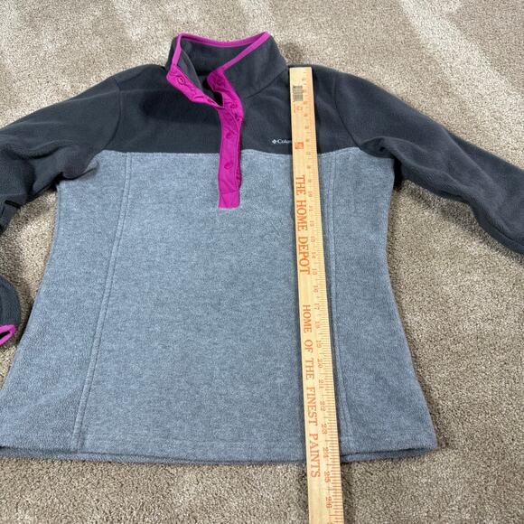 Columbia Benton Springs 1/2 Snap Fleece Pullover Sweater Womens Small Gray - Picture 5 of 10